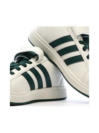 Baskets Ecru/Vert Garçon Adidas Grand Court 2.0 7