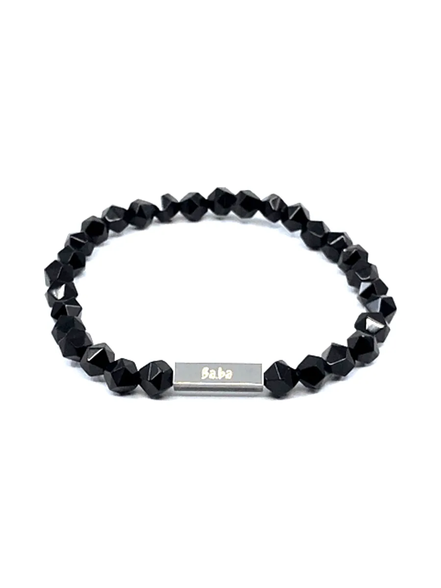 Bracelet Vaugirard noir - pierres naturelles 5