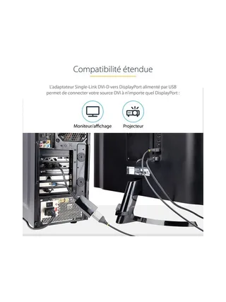 DVI to DisplayPort Adapter - USB Power 11
