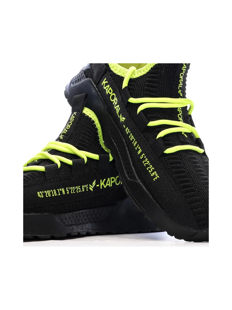 Baskets Noir/Jaune Garçon Kaporal Dofini 8
