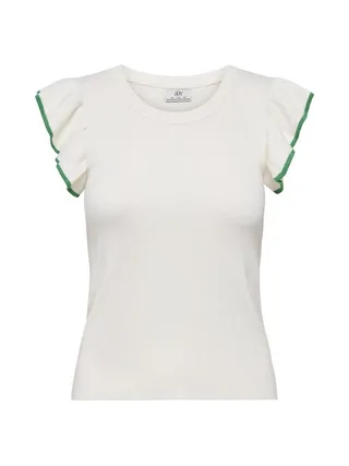 T-Shirt Blanc/Vert Femme JDY Adele 1