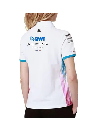 Polo Blanc/Turquoise Femme Kappa Adrew 2