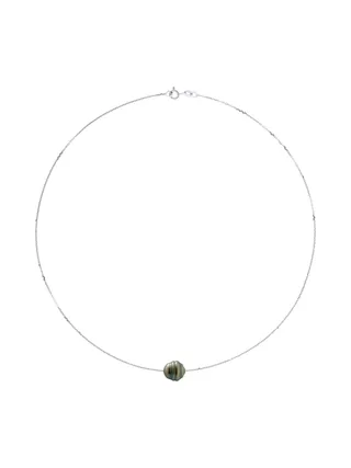 Collier Véritable Perle de Tahiti Cerclée 10-11 mm — Argent 925 Millièmes Rhodié — 42 cm 3