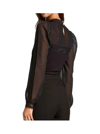 Body Noir Dentelle Femme Morgan TWIST 2