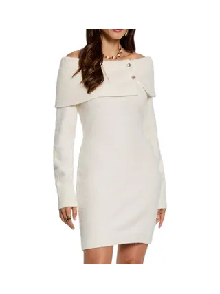 Robe Courte Beige Femme Morgan Bardot 1
