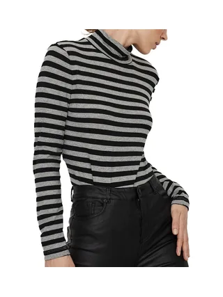 Top à rayures Gris/Noir Femme Vero Moda Carla 1