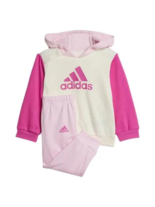 Survêtement Rose/Écru Fille Adidas Essentials Colorblock 1