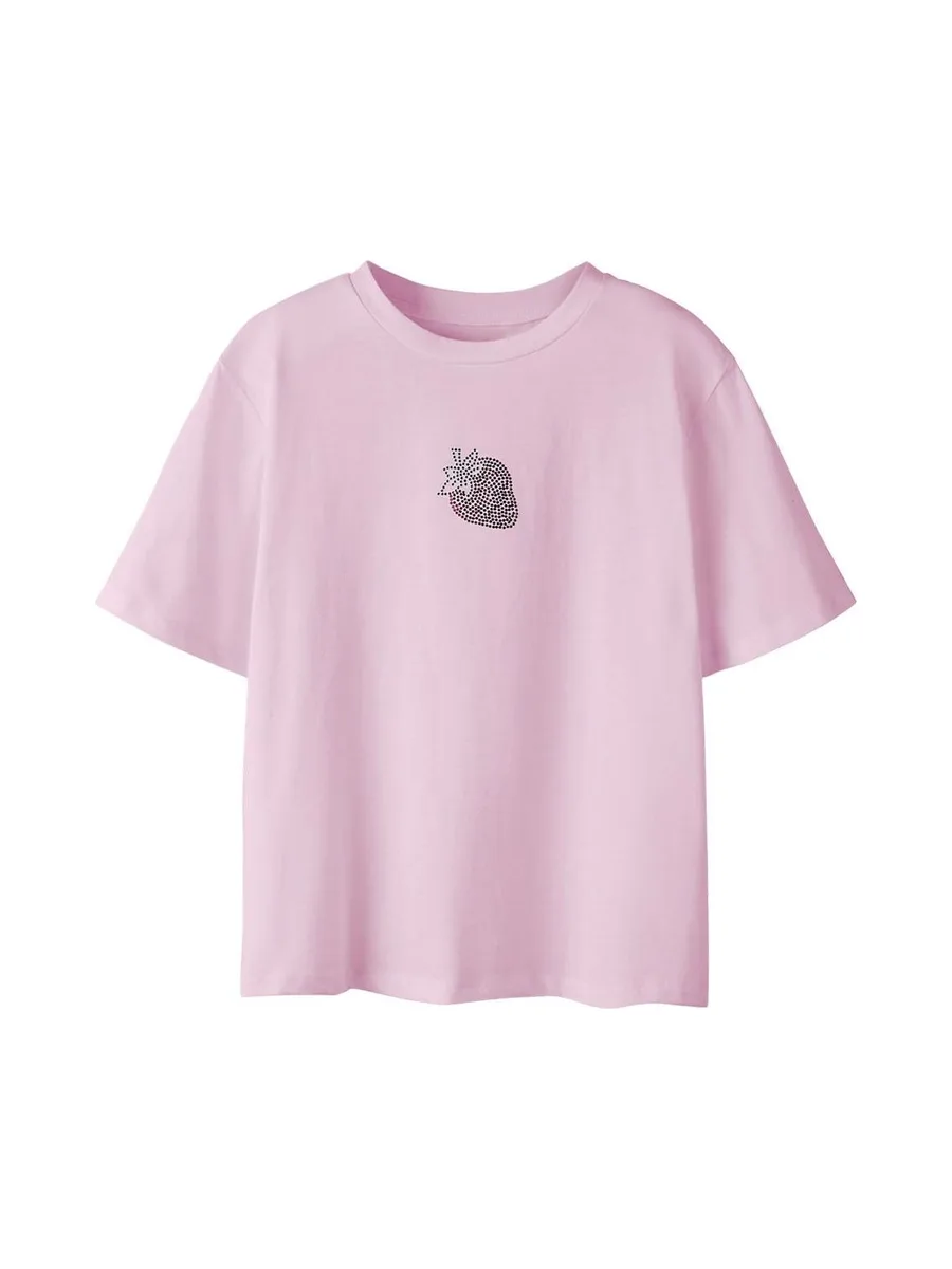 T-Shirt Rose Fille Name it Flonnis 2