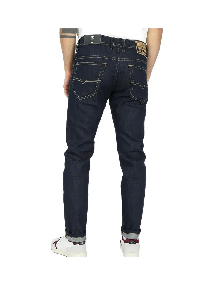 Jean Slim Bleu Foncé Homme Diesel Pantaloni 3