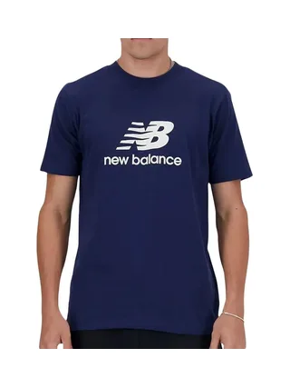 T-shirt Marine Homme New Balance Stacked Logo 1