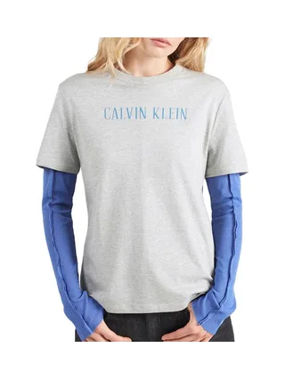 T-Shirt Gris Femme Calvin Klein Jeans Varsity 1