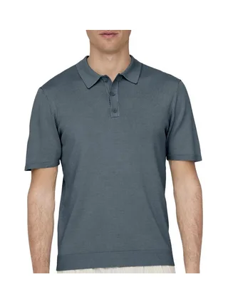 Polo Bleu Homme Only & Sons Skyler 1