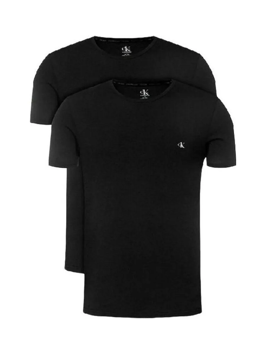 Lot de 2 T-shirts Noir Homme Calvin Klein Monologo 1