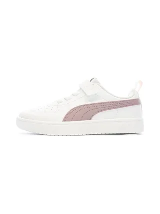 Baskets Blanches/Violet Fille Puma Rickie 1