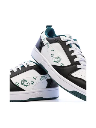 Baskets Noires/Blanches/Vertes Garçon Puma Rebound V6 7