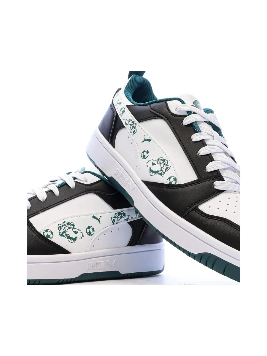Baskets Noires/Blanches/Vertes Garçon Puma Rebound V6 8