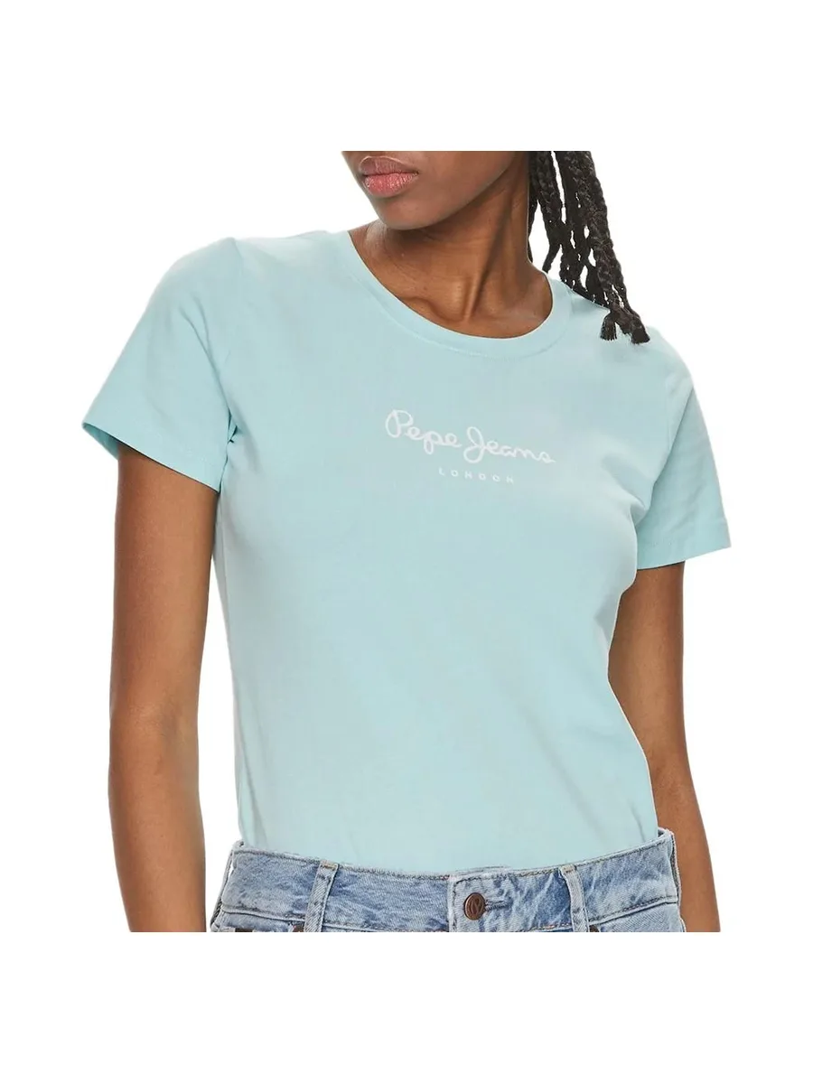 T-shirt Bleu Ciel Femme Pepe jeans New Virginia 2
