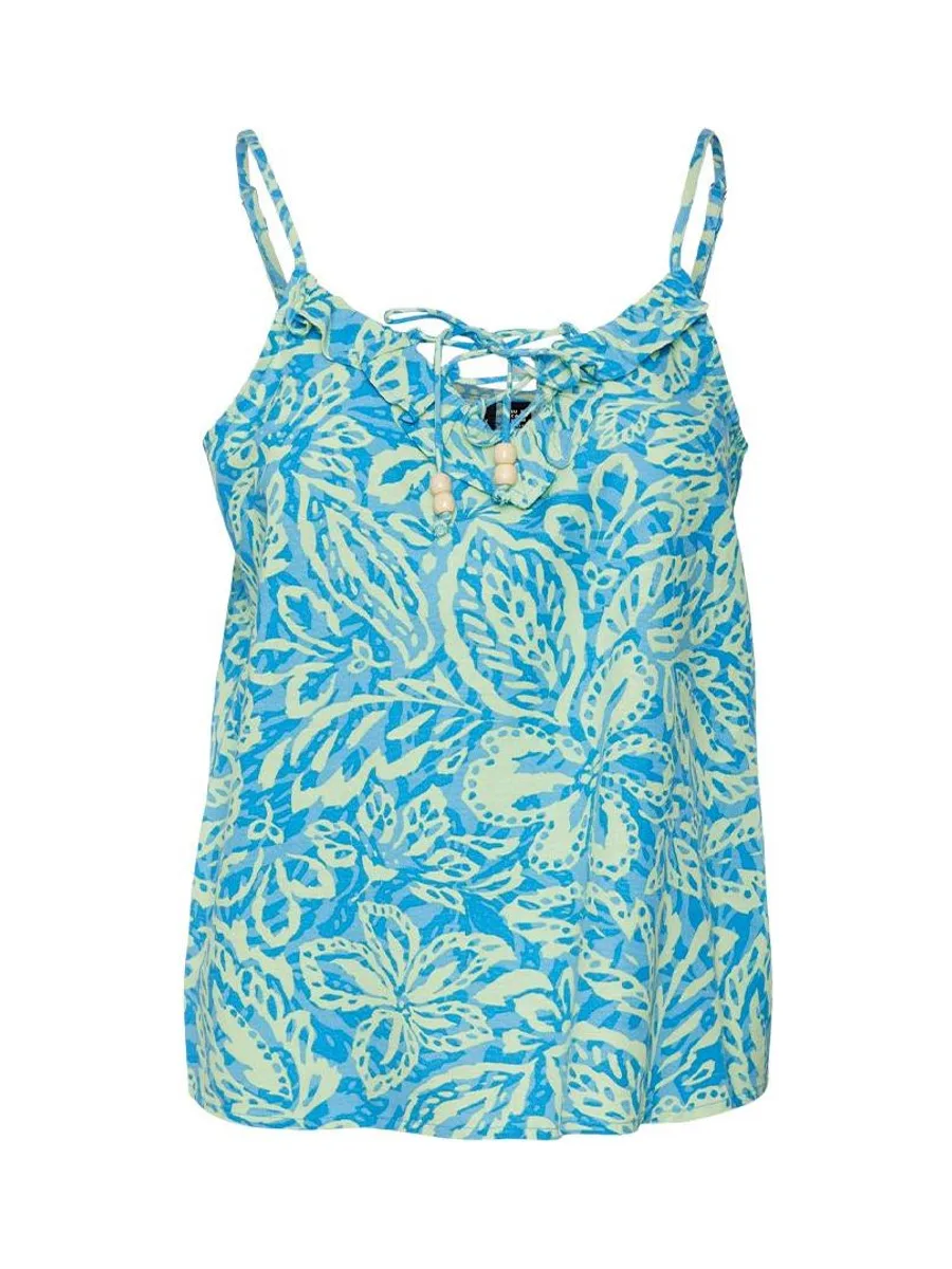 Débardeur Bleu/Vert à Motifs Femme Vero Moda Singlet 2