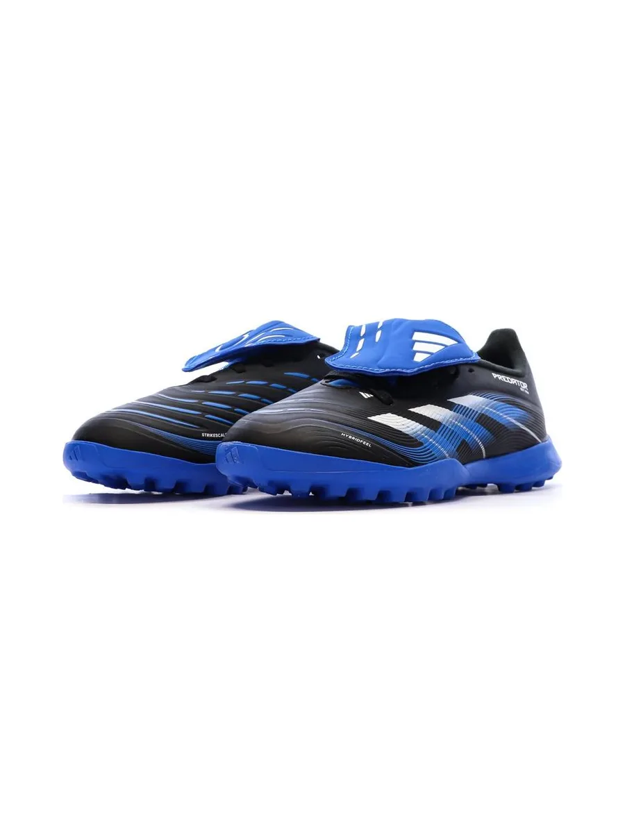 Chaussures de Foot Noir/Bleu Junior Adidas Predator League FT 7