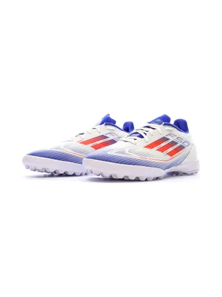 Chaussures de Foot Blanc/Bleu Adidas F50 League TF J 6
