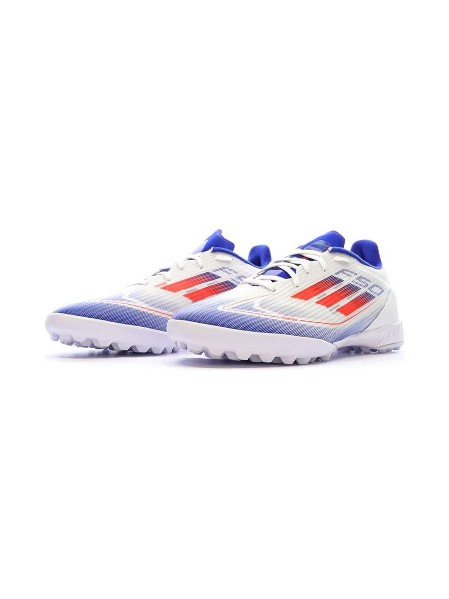 Chaussures de Foot Blanc/Bleu Adidas F50 League TF J 7