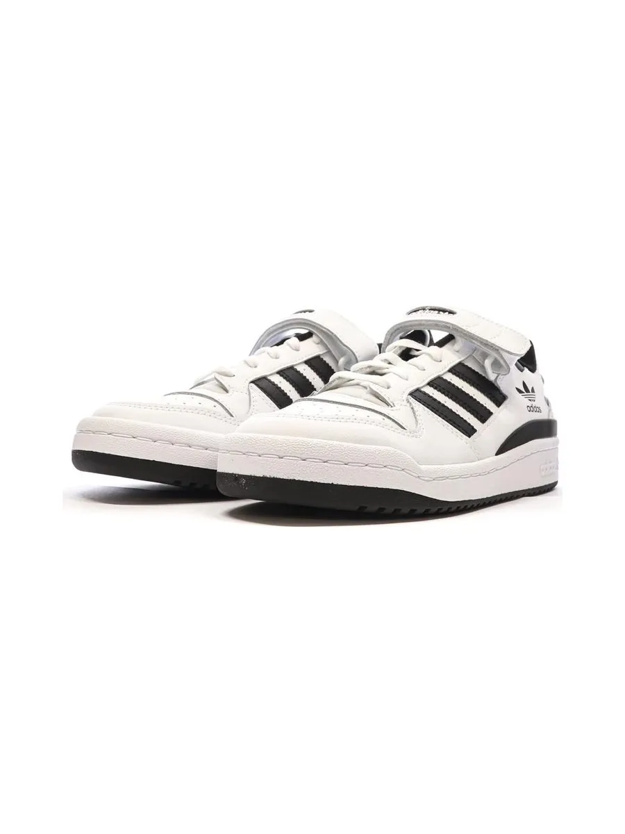 Baskets Blanches/Noires Homme Adidas Forum Low 7