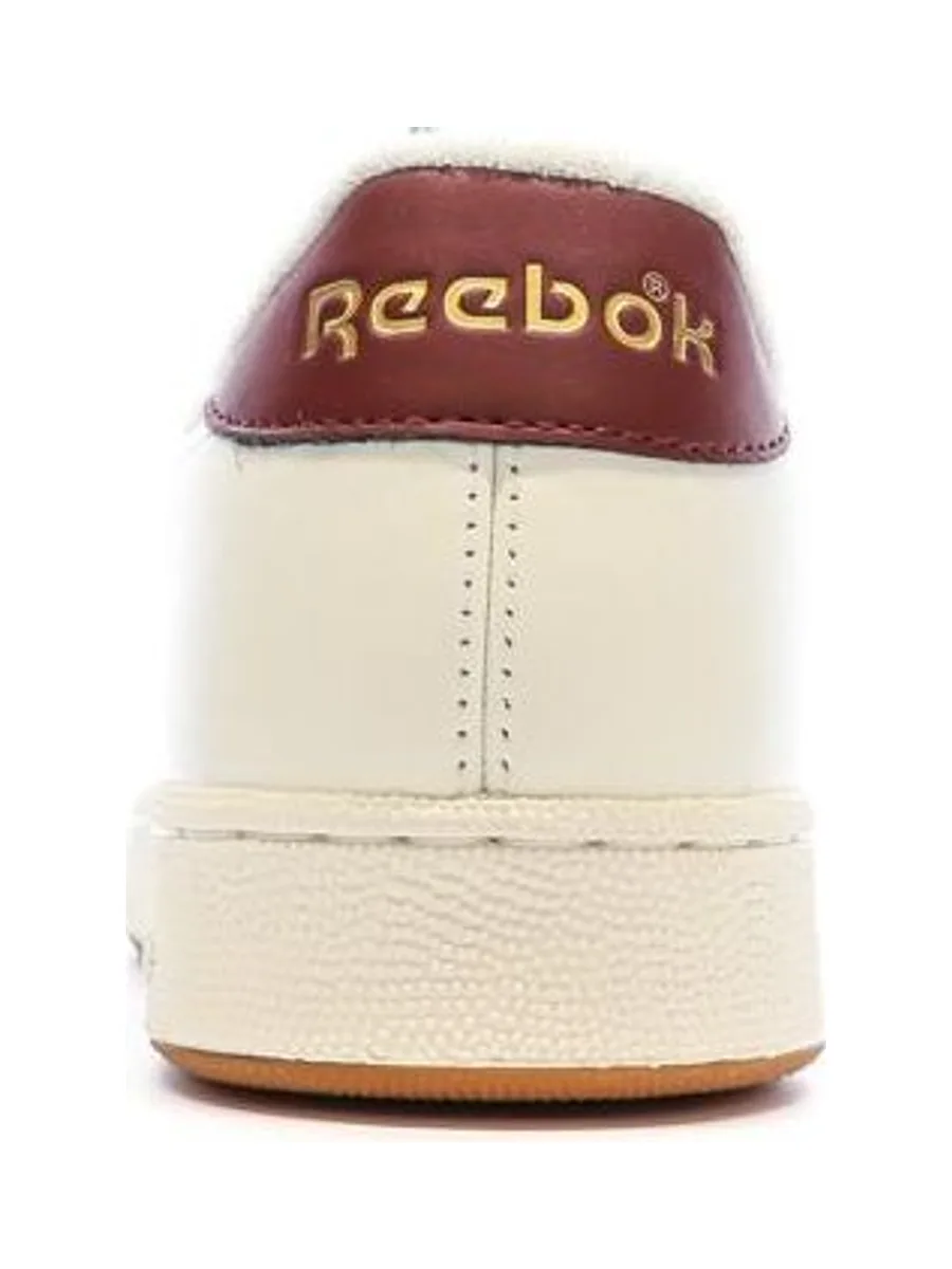 Baskets Blanches/Bordeaux Homme Reebok Club Grounds 4