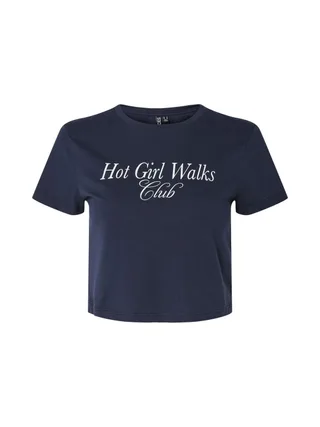 T-Shirt Marine Femme Pieces Express 1