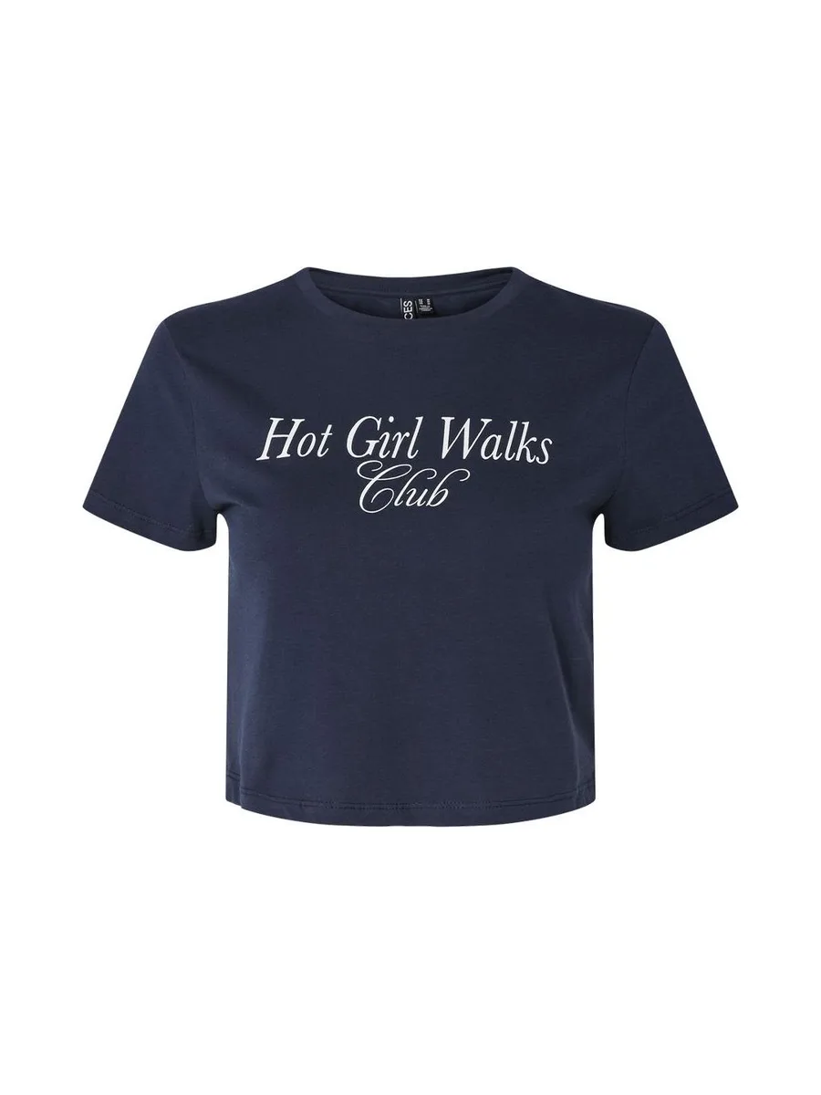 T-Shirt Marine Femme Pieces Express 2
