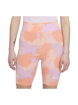Short Cycliste Orange/Mauve Camouflage Femme Nike 1