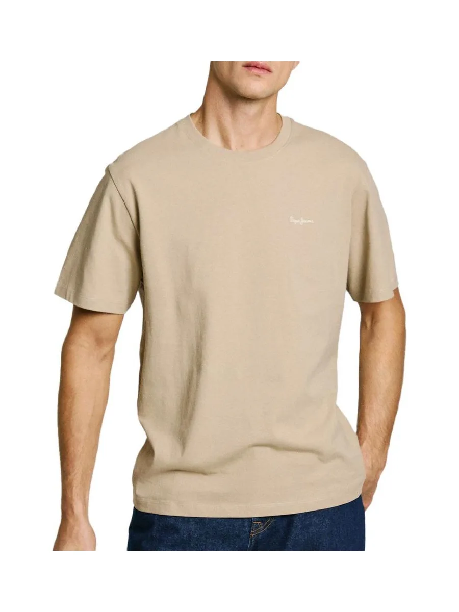 T-shirt Beige Homme Pepe jeans Contrast 1