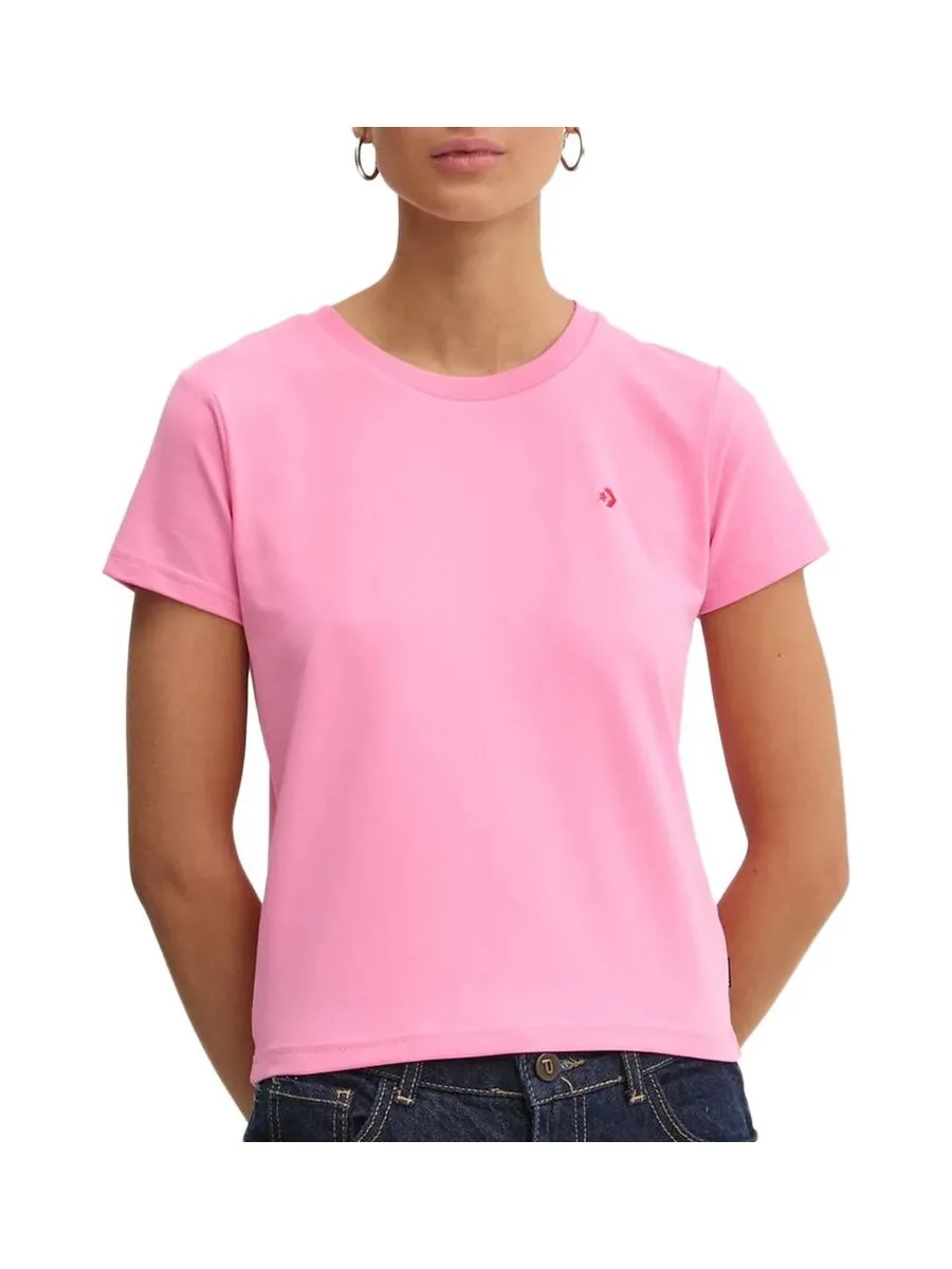 T-Shirt Rose Femme Converse Jersey 2