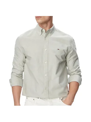Chemise Vert Homme Tommy Hilfiger Oxford98 1