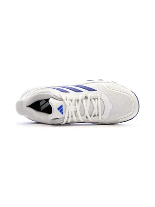 Baskets Blanches/Bleu Homme Adidas Courtjam 4