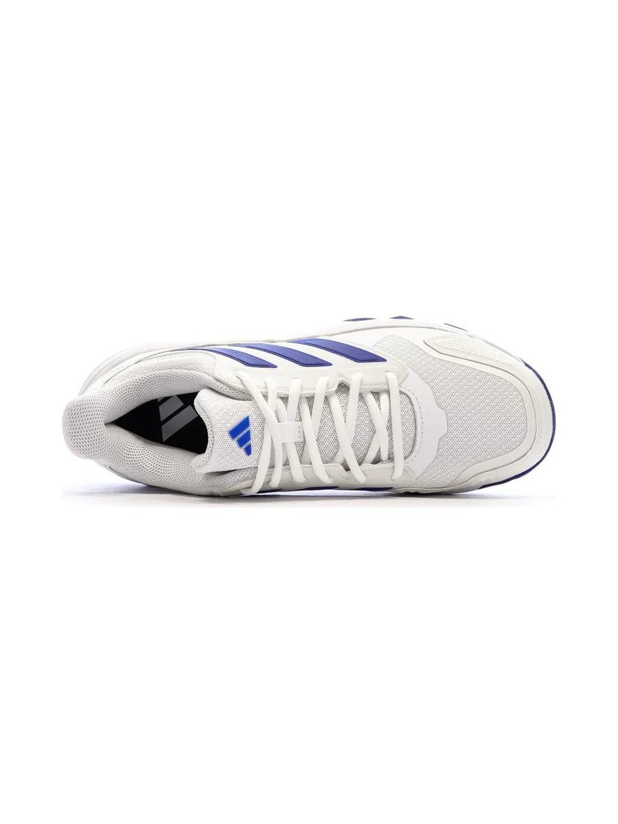 Baskets Blanches/Bleu Homme Adidas Courtjam 5