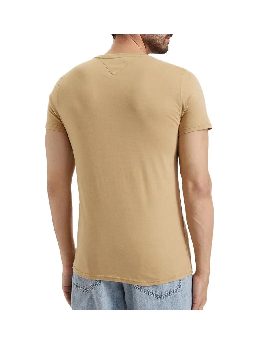 T-shirt Beige Sable Homme Tommy Hilfiger Tjm Xslim Jersey 3