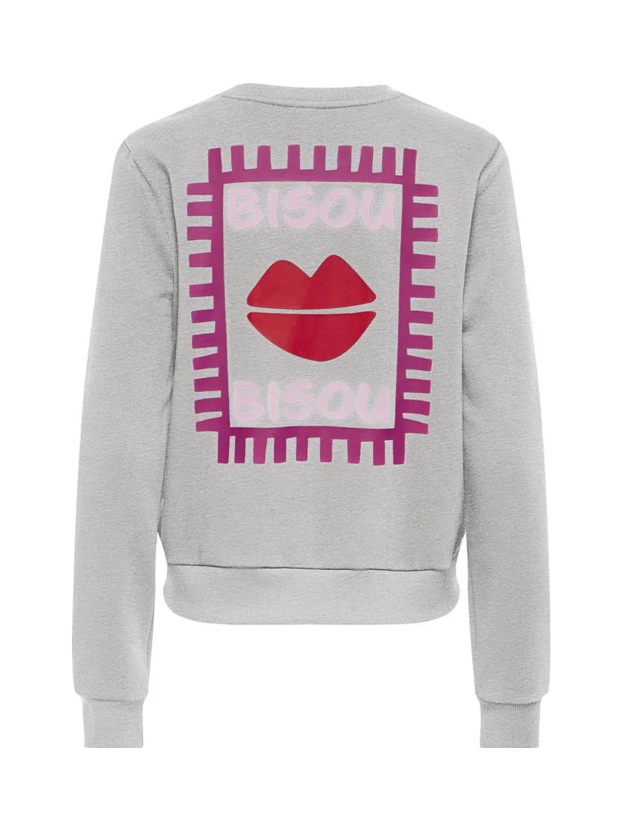 Sweat Gris/Rouge Femme Only Rubi 3
