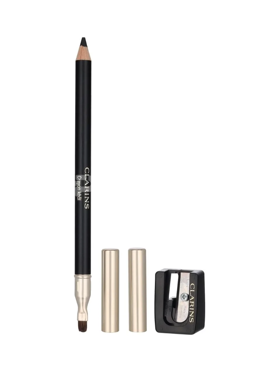 Clarins Crayon Khol Long-Lasting Eye Pencil w/Brush & Sharp. 1.1g - #01 Carbon Black 2