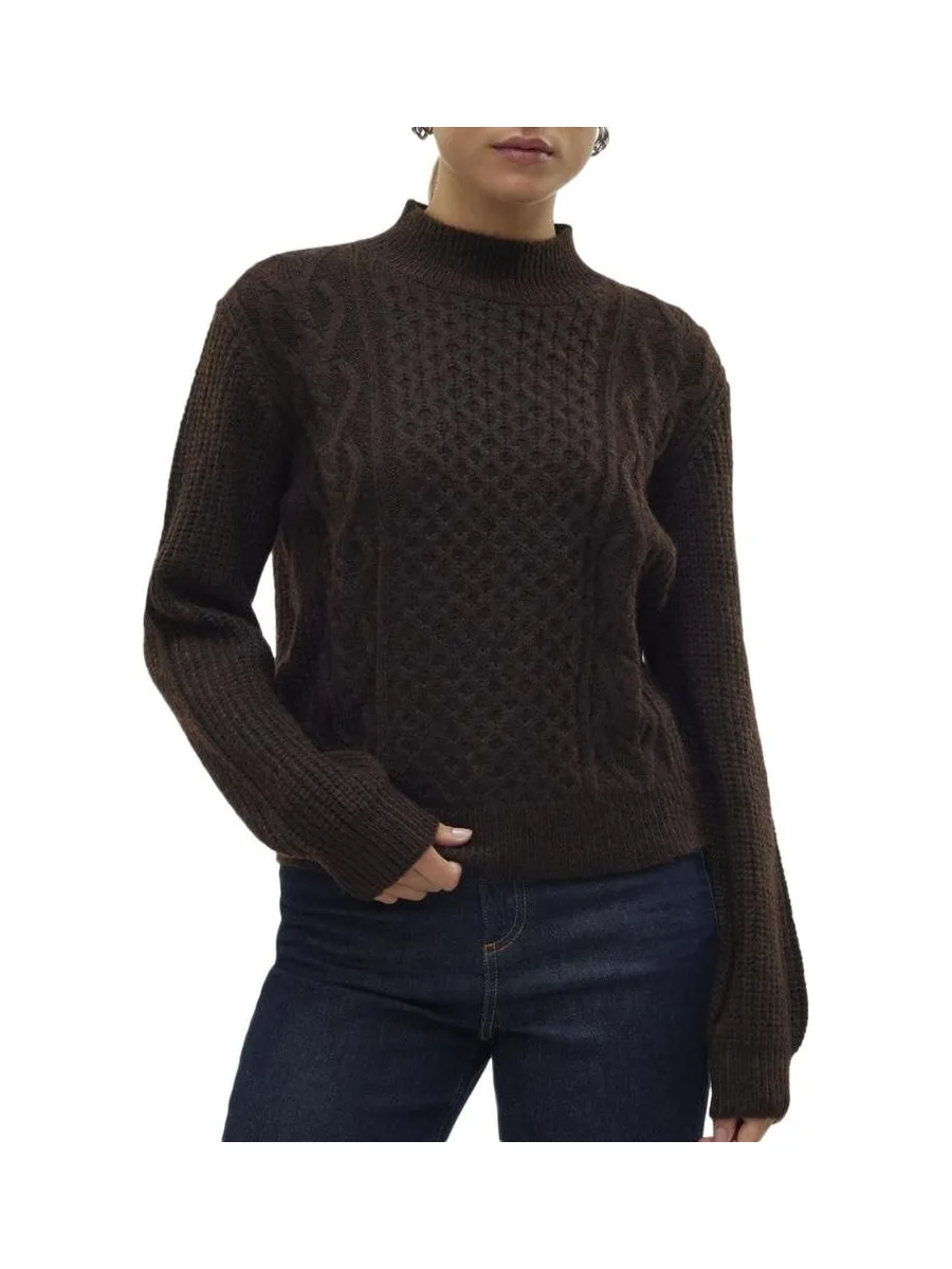 Pull Marron Foncé Femme Vero Moda Universe 2
