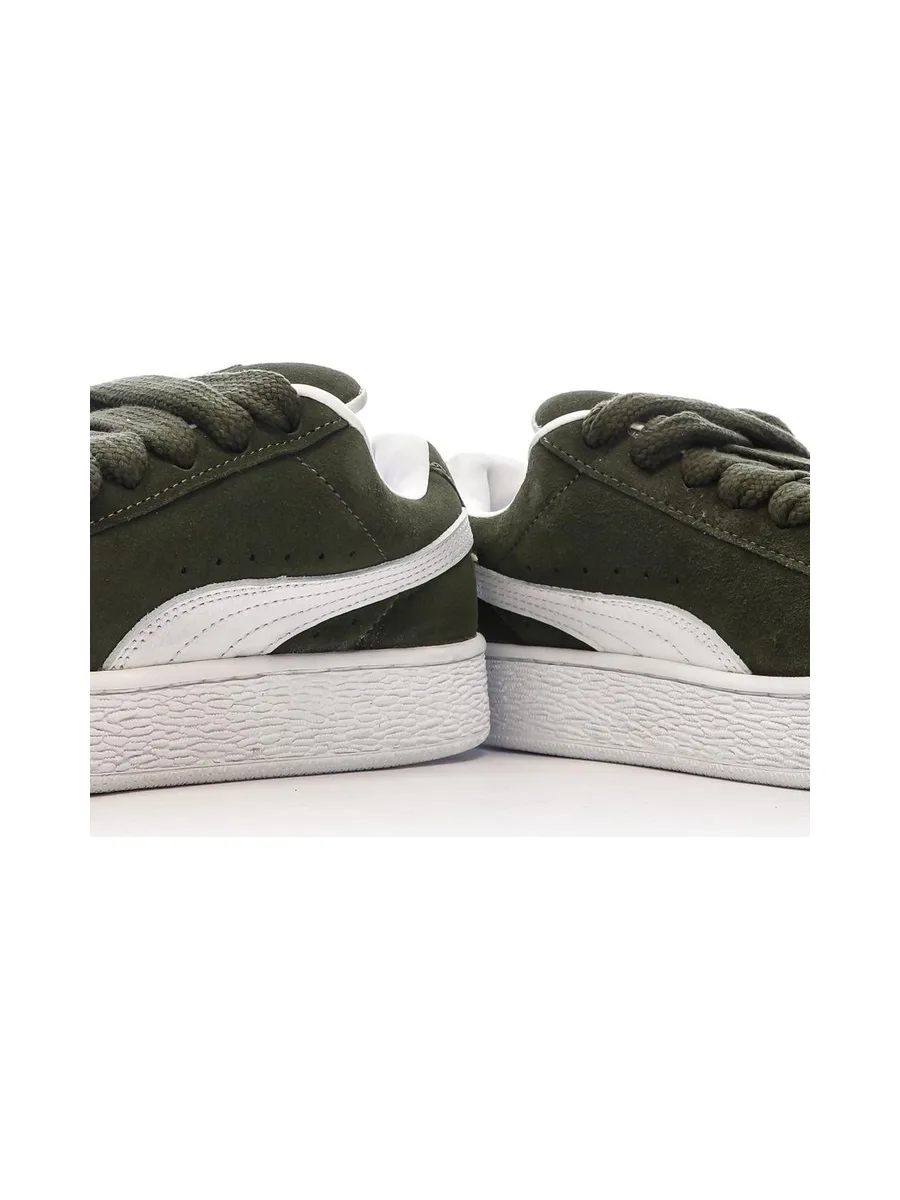 Baskets Kaki/Blanc Femme Puma Suede XL 8