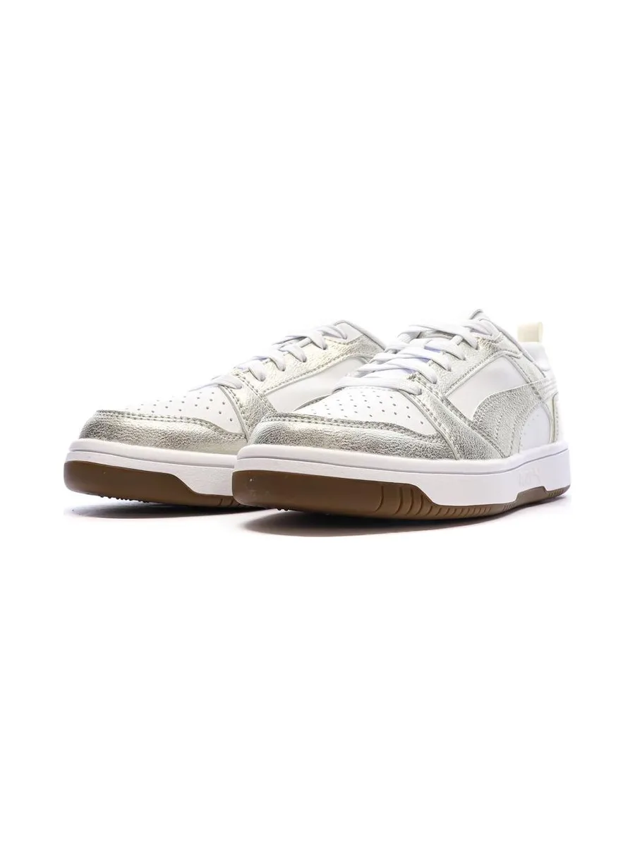 Baskets Blanc/Argent Femme Puma Rebound V6 Low Metal 7