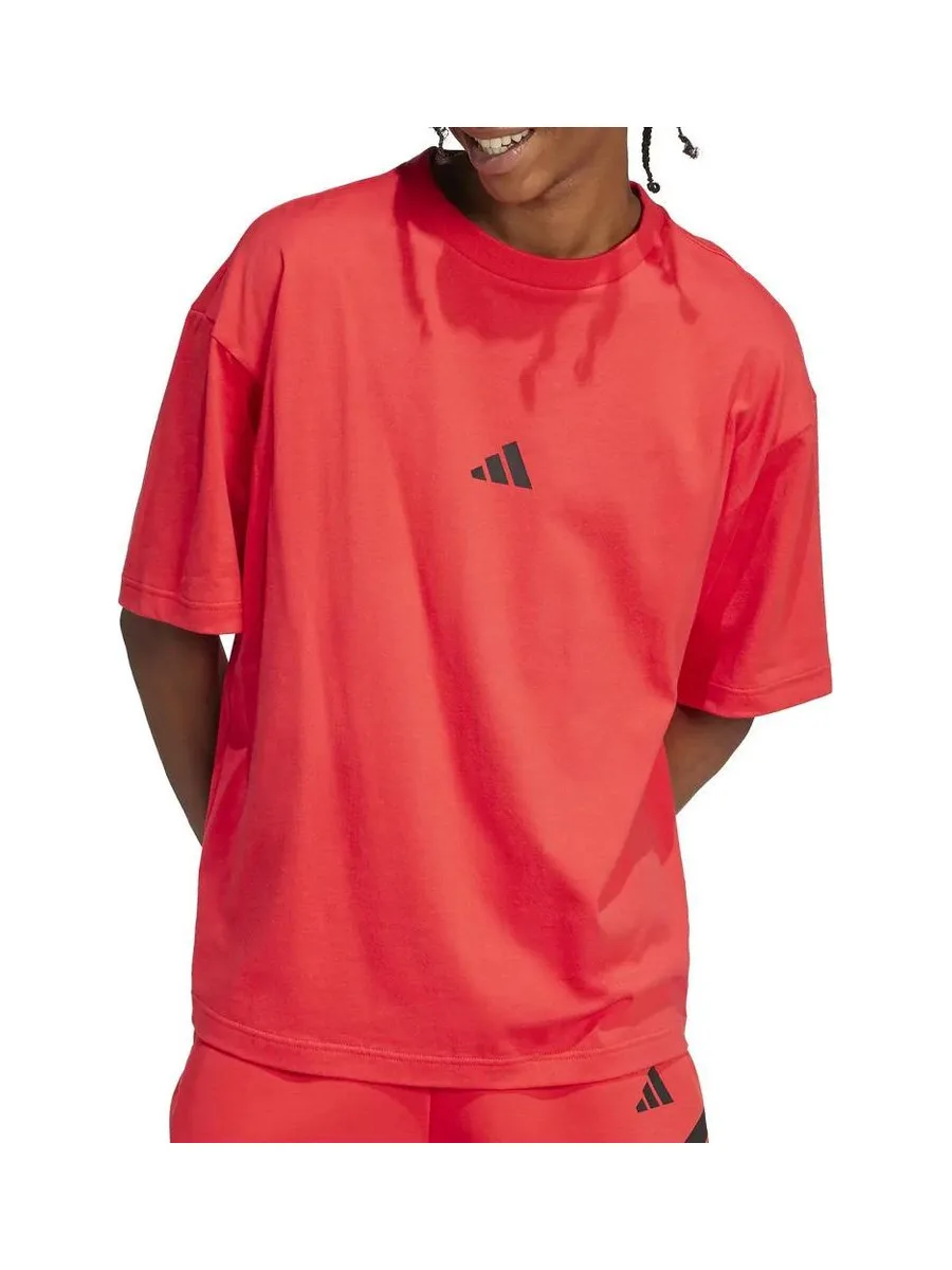 T-Shirt Rouge Homme Adidas JI6414 1