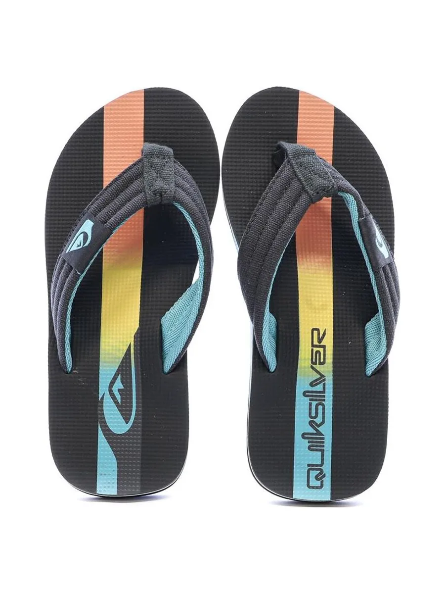 Tongs Bleu/Noir Garçon Quiksilver Molo Layback 3