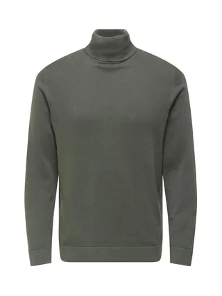 Pull Col roulé Gris Homme Only & Sons Reg 12 1