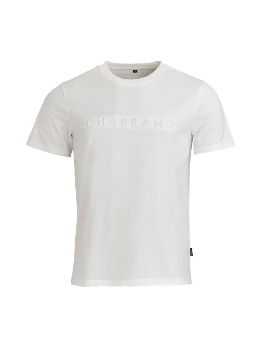 T-Shirt Blanc Homme Chabrand 60215 2