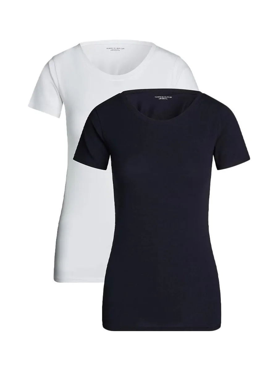 Lot de 2 T-shirts Blanc/Marine Femme Tommy Hilfiger Sky 1