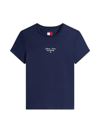 T-Shirt Slim Marine Femme Tommy Hilfiger Logo 2