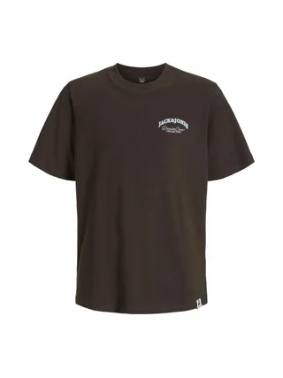 T-Shirt Marron Foncé Garçon Jack & Jones Brandes 1