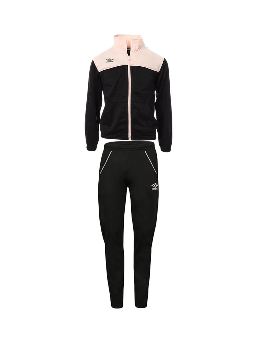 Survêtement Zippée Noire/Rose Fille Umbro Joy 1