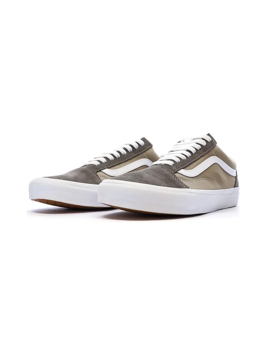 Baskets Marron/Beige Homme Vans Old Skool Canvas Block B 6